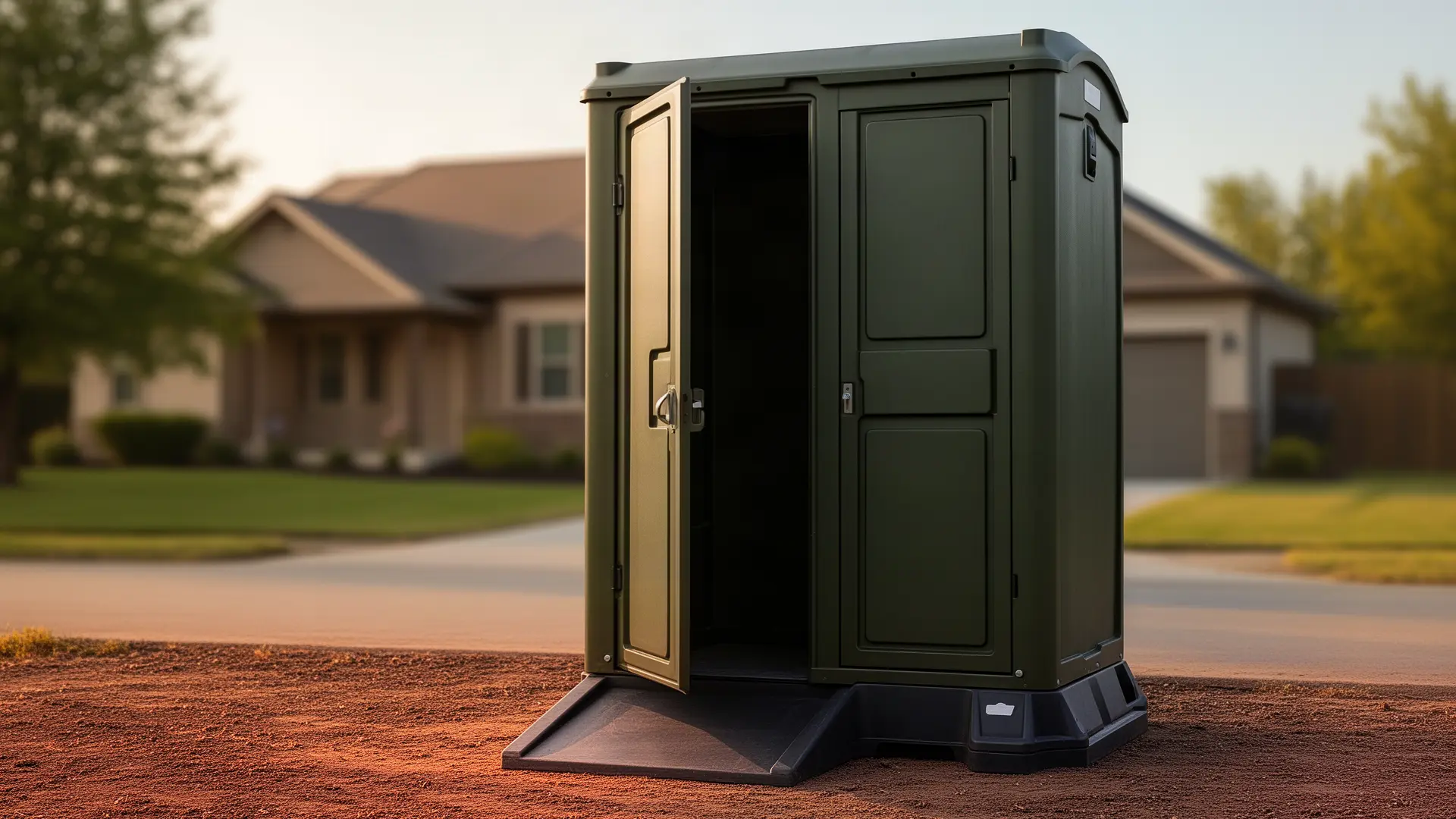 Clean porta potty unit from White Rock Porta Potty Rental in Irving, TX